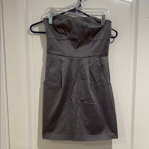 Forever 21 Gray Strapless Sheath Dress